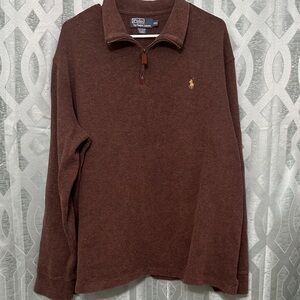 Polo by Ralph Lauren Chocolate Brown Quarter-Zip Pullover